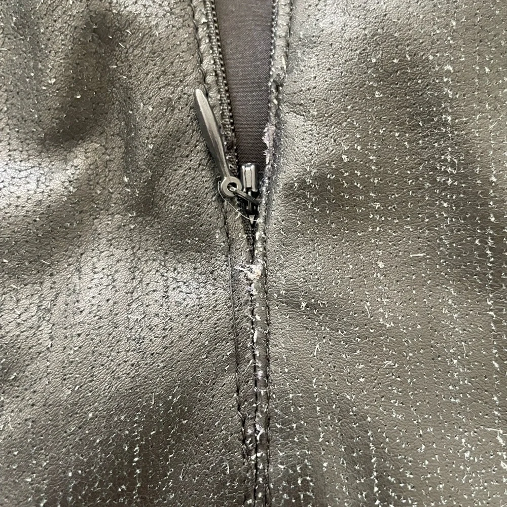 Chanel vintage leather mini skirt